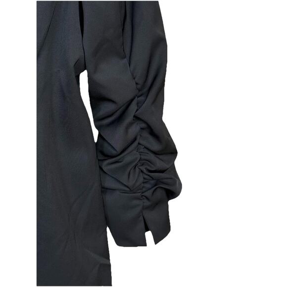 Boston Proper Ruched Sleeve Blazer Women’s Sz 12 Single Button - Picture 3 of 9